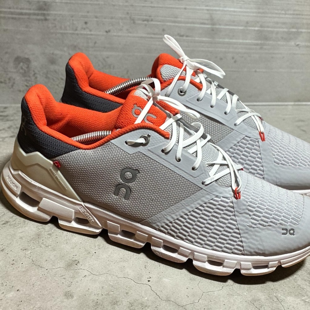On Running Cloudflyer Mens 12 Gray Orange Running Shoes 21.99032 - Picture 14 of 15